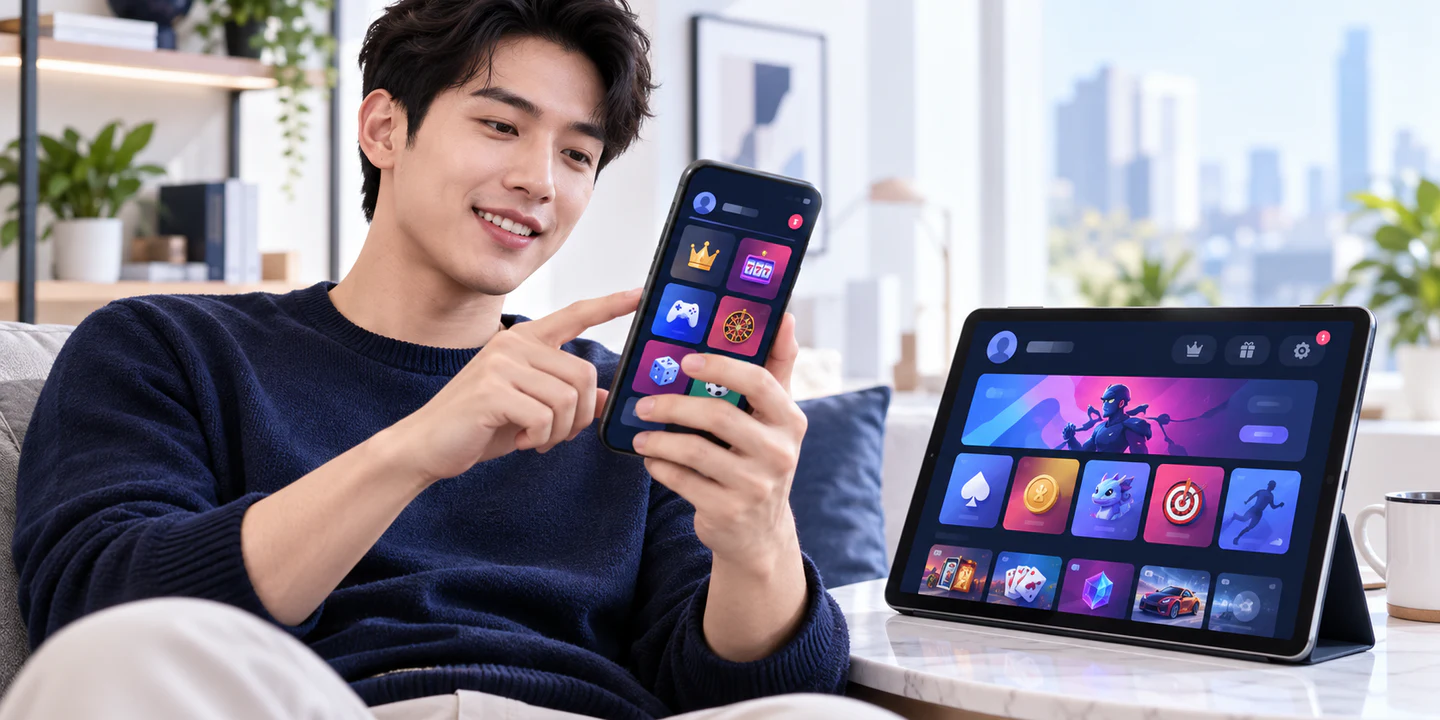 APP HH55: game và tài khoản trên điện thoại trước giao dịch